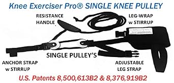 Knee Exerciser Pro-Single Knee Pulley Best choice for post Knee Surgery therapy for preforming EXTENSION and FLEXION Exercises, TKA, ACL & Knee Contracture Rehab, POLEA DE RODILLA
