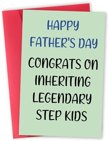 Amazon.com : mmuue Funny Fathers Day Card for Stepdad, Happy Fathers ...