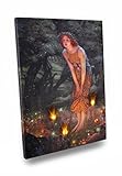 Midsummers Eve Fairy Art LED Accent Printed Canvas Wall Hanging
