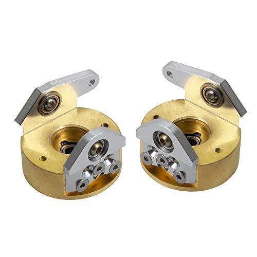 QUE-T 1 Pair Brass Steering Knuckles Weight for 1/10 Scale RC Wraith Axial 90018 Crawler Car