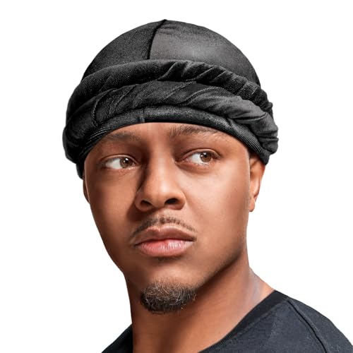 Image of Red by Kiss Bow Wow Premium Satin Mens Turban - Anti Breakage Moisture Retention, Stylish Soft Light Comfort Headwear