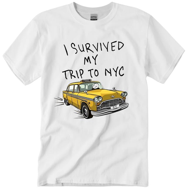 I Survived My Trip to NYC T-Shirt Funny Survived My Trip to New York Shirt Unisex Casual Short Sleeve Graphic Tees