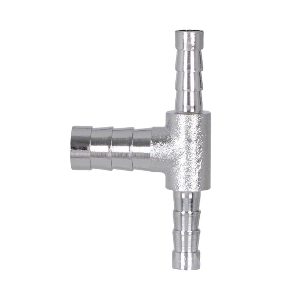 T-/Y-Reduzierstück, 4/6/8/10/12/14/16/19 mm, Schlauch mit Anschlussstutzen und Endrohr, verchromtes Edelstahl-304-Fitting