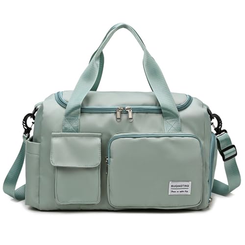 Ganve ボストンバッグ 修学 旅行バッグ シューズ収納 大容量 35L レディース メンズ 防水 アウトドア スポーツバッグ 4way 撥水加工 ジムバッグ 乾湿分離 水泳バッグ ゴルフ ぼすとんばっく 男性 女性 軽量 ドラムバッグ 機内持込 キャリ