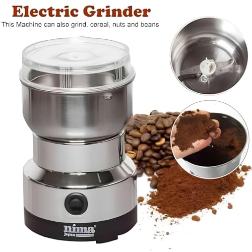 Image of Stainless Steel Nima Grinder | Multifunctional Grinder | Smash Machine Coffee Beans Electric Grinder | Household Mixer Grinder (Pack of 1)