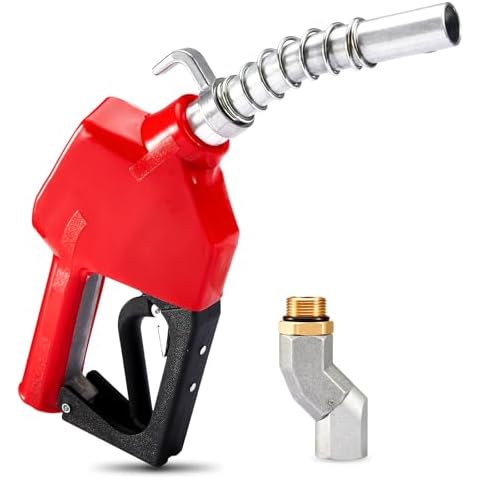 CarBole Automatic Shut-Off Fuel Nozzle 3-Speed Padlock, 9-16 GPM Fast Refueling, with 360° Fuel Hose Swivel for Petrol Gasoline Kerosene Cover