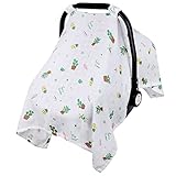 Muslin Car Seat Cover for Babies, Metplus Lightweight Infant Carseat Canopy Breathable Baby Carrier
