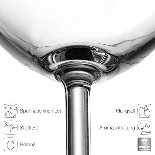 Leonardo Daily 063317 kieliszki do czerwonego wina z uchwytem, nadają się do mycia w zmywarce, 6 sztuk, 640 ml, 063317