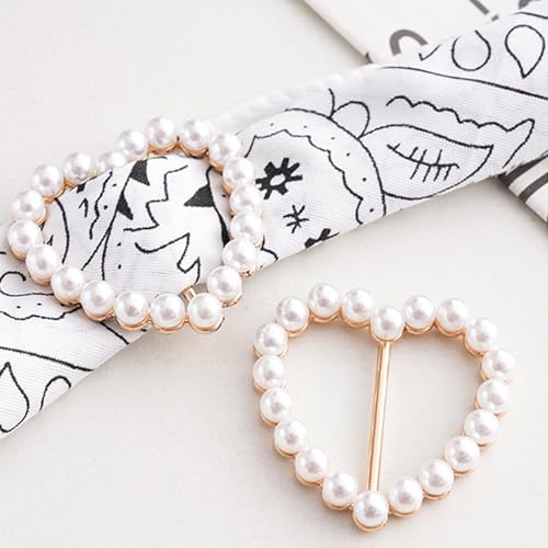 Image of Metal Scarf Ring Clip for Women Shirt Tightener Cinch Buckle T Shirt Tie Ring for Blouse Silk Scarf Shawl Sarong Clothing Accessories