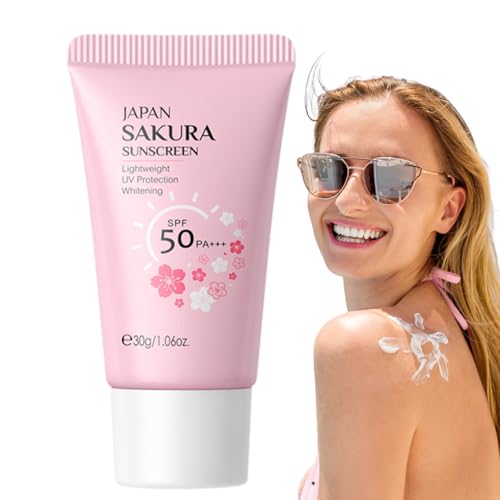 Crema Solar - SPF 50 PA+++ Protector Solar Para El Cuerpo | 30g Crema De Textura No Grasa Hidratante Y Ligera Para Uso Diario Facial Maquillaje Deporte Y Cuerpo