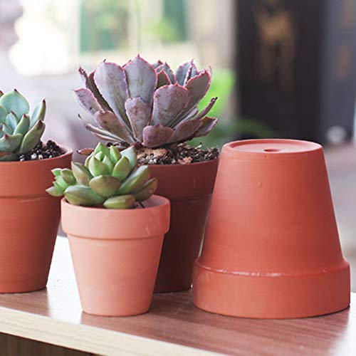 24 Pcs - 2.16" Small Mini Clay Pots Terracotta Pot Ceramic Pottery Planter Terra Cotta Flower Pot Succulent Nursery Pots - Great For Window Boxes, Cactus, Plants, Crafts, Wedding Favors #TOP5