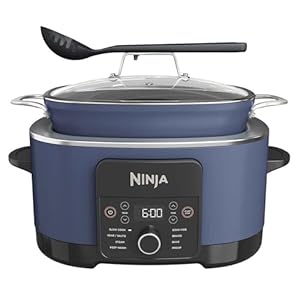 Ninja Foodi PossibleCooker PRO 8.5 Quart Multi-Cooker, with 8-in-1 Slow Cooker, Dutch Oven, Steamer, Glass Lid Integrated Spoon, Nonstick, Oven Safe Pot to 500°F, Navy