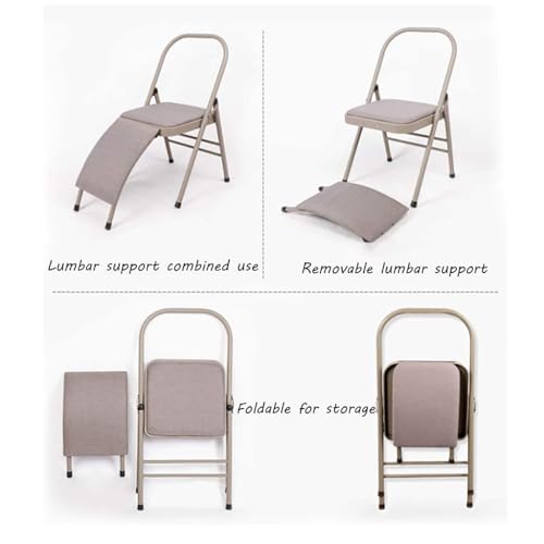 Sedia da yoga multifunzionale con supporto lombare, cuscino rimovibile per un maggiore comfort, ideale per esercizi di inversione di pilates e yoga