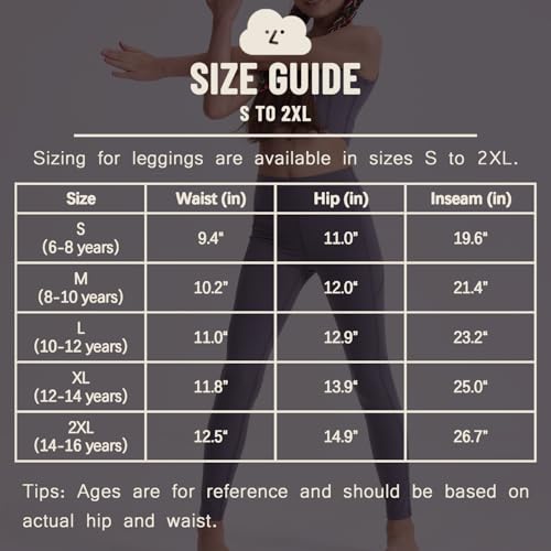 Skidream Girls' Black Athletic Leggings With Pockets thumb #5