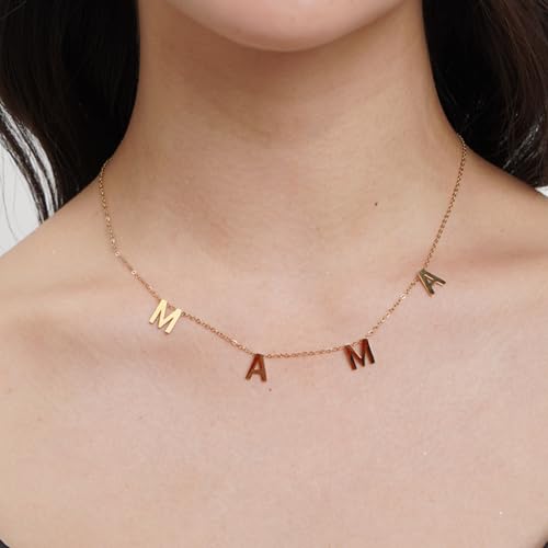 SmileBelle Mama Necklace as New Mom Gifts, Mom to Be Gift as First Time Mommy Gifts Mother Necklace as Pregnancy Gift for Expecting Mommy Mama to Be Jewelry as New Mam After Birth3