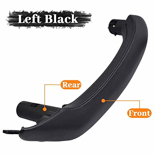 ATHDFP Interior Door Armrest Pull Handle Black Leather Outer Cover Full Set/Fit for BMW X3 X4 F25 F26 2010 2011 2012 2013 2014 2015 2016 car Interior Door Handle(Left-Black)