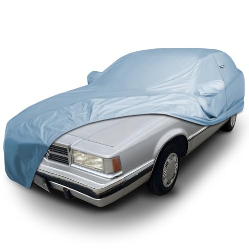 Image of iCarCover Premium Car Cover for 1988-1993 Dodge Dynasty Heavy Duty Waterproof All-Weather Automobiles Custom Fit Indoor Outdoor UV Snow Protection Covers with Straps and Bag