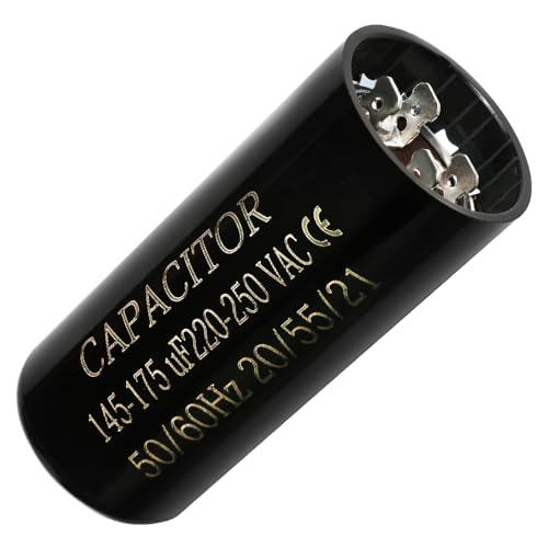 Seentech 145-175 uf/MFD 220-250 VAC ±20% CD60 Round Motor Start Capacitor 50/60 Hz AC Electric Motor Universal Fit for AC Motor Run or Fan Start and Cool or Heat Pump Air Conditioner