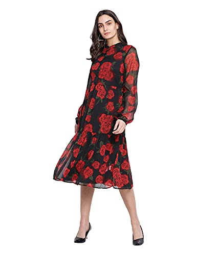 Image of oxolloxo Women's Polyester A-Line Midi Dress
