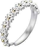 Suitable for every occasion: This sturdy two-tone ring with 5 to 12 colors gives the base clothing a sense of fashion. You can wear an eternally sliced ​​wedding ring with daisy flowers to make a unique and exciting personality. This attitude makes the gems ?? more stronger and less likely to fall. No matter what ?? occasion, perfect everyday clothing can highlight them. Add blinding light to your jewelry collection!