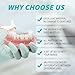 6 Pcs Denture Brush Set for False Teeth, Denture Toothbrushes with Double Sided Design, Denture Cleaning Brush with Multi-Layered Soft Bristles and Rubber Anti-Slip Handle, 4 Colors