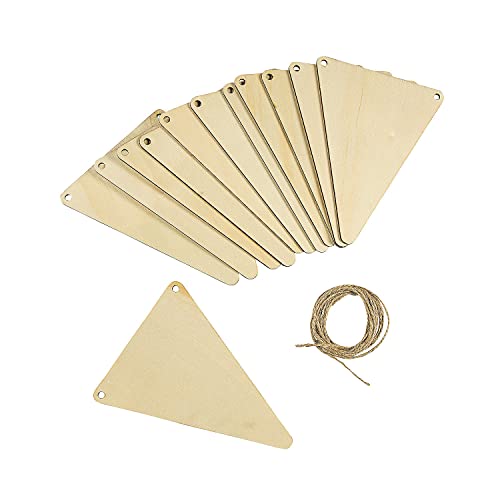 Kits de bandeirinhas de madeira inacabados DIY - Faz 3
