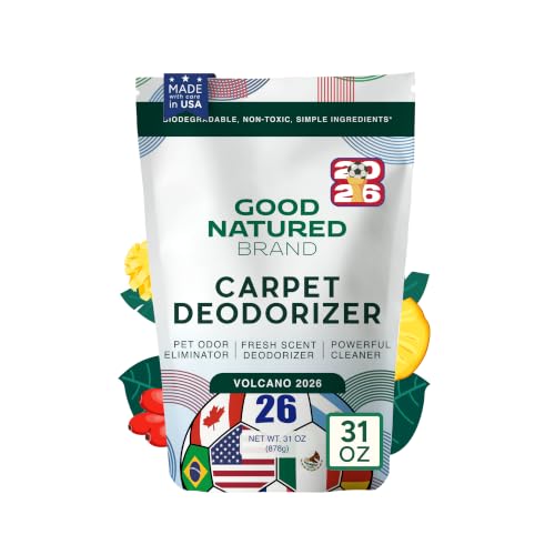 Image of Good Natured Brand | Carpet Deodorizer & Freshener Powder | 31 oz Pet Odor Eliminator for Strong Odor & Pet Urine | Tropical Volcano 2026 Scent | Safe for Homes with Pets