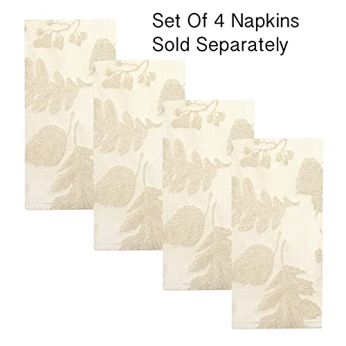 Servilletas de tela Newbridge Ivory Gold 18x18 Set x4 miniatura 5