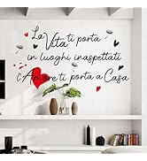 Adesivo Muro Cucina 'Tutto Condito Con Amore' - Decorazione Con Cuori E Pentole - Foto 4