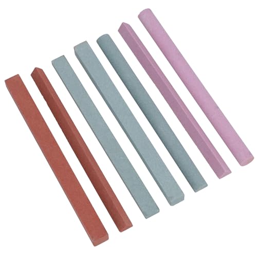 Image of Assorted Sharpening Stone Set 180 & 240 Grit Various Shapes Slipstones TE267