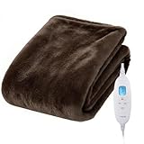 電気毛布 敷き 掛け 【『andGIRL』2025年秋号掲載】 TOPZEE 電気ブランケット 188×130cm 両面フランネル 電気毛布 掛け敷き兼用 ダニ退治 洗える 電気膝掛け 電気敷き 省エネ 10段階温度調節 1-9Hタイマー 電気敷毛布 電気掛け毛布 ふわふわ 冷え性対策グッズ 暖房器具 過熱保護 PSE認証済み（ダークブラウン）