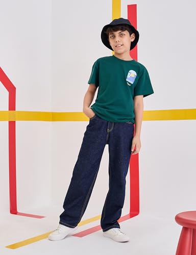 Image of Amazon Brand - Symbol Boys Cotton Baggy Fit Jeans | Casual Denim | Age 6-14 Years