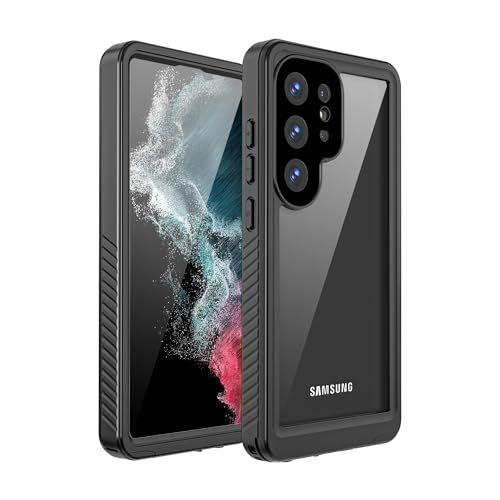 Douiinc for Samsung Galaxy S22 Ultra Case IP68 Waterproof Dustproof Case [Built-in Screen Protector] Full Body Heavy Duty Rugged Phone Cover for Galaxy S22 Ultra 6.8 Inch Black