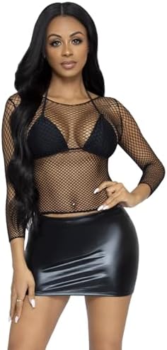 Leg Avenue Women's Long Sleeved Industrial Fishnet Shirt