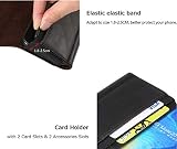 ZORSOME do iPhone SE2 8 7 6/6s, wysokiej jakości skórzany pasek etui z klipsem etui na telefon komórkowy uchwyt na pasek do Samsung Galaxy S4/J7-2017 wbudowane etui na dowód osobisty