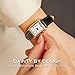 Miykon Gold Vintage Watches for Women - Small Dainty Tank, Square Womens Watch with Black Genuine Leather Strap - Second Hand, Japanese Quartz, Waterproof to 100ft