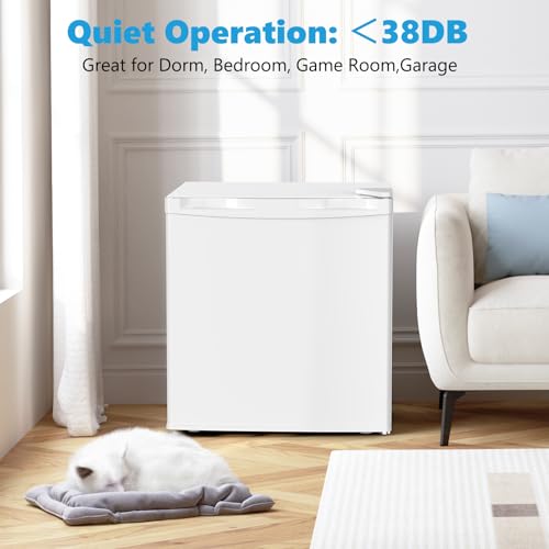 1.7 Cu.ft Mini Fridge with Freezer, Compact Refrigerator, Single Reversible Door, Ultra Quiet, Energy Efficient for Offi - Additional View