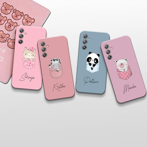 Image of COLORflow Polycarbonate Back Cover Case Compatible With Samsung A34 5G|Cute Pocket Cartoon Customized Back Cover Compatible With Samsung Galaxy A34 5G,Assorted