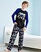 Boys Pajamas Cozy Soft Long Sleeves Top and Pants 2 Piece Cool Black Gamer Pjs Pajamas Set Big Boys Sleepwear Size 10