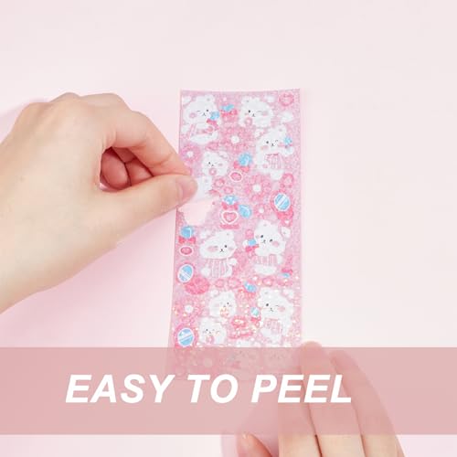 NICENEEDED 20 Sheets Cute Rabbit Kpop Photocard Decorative Stickers, Lovely Rabbits Korean Sticker Decal - Image 4