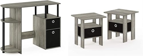 Furinno Jaya Simplistic Escritorio de estudio para computadora 156 pulgadas de profundidad x 384 pulgadas de ancho x 285 pulgadas de alto roble