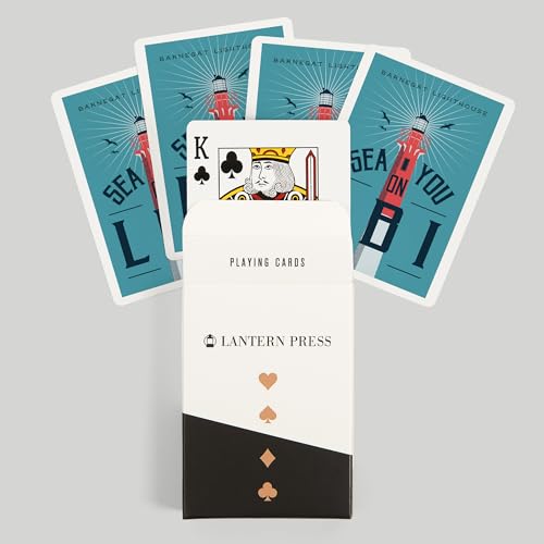 Lantern Press Barnegat Lighthouse Naipes Poker 52 miniatura 6
