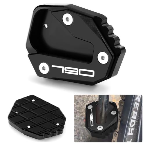 Modeer Motorrad CNC seitenständer Verlängerungspolster Für K.TM 790 Duke/L 2018-2024 | 890 Duke/R/L/GP 2020-2023 | 990 Duke 2023-2024 Zubehör (790/Schwarz-1)