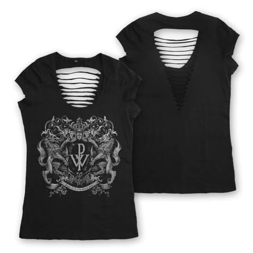 Powerwolf Crest Frauen T-Shirt schwarz L 100% Baumwolle Band-Merch, Bands