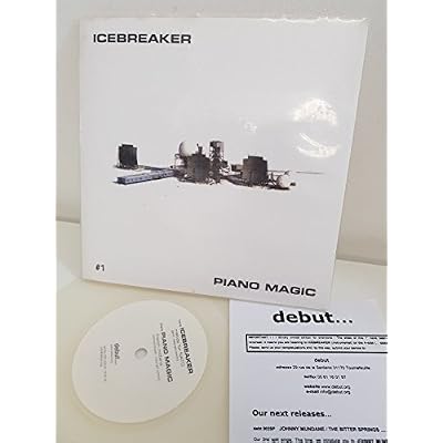 ICEBREAKER/PIANO MAGIC, side A ICEBREAKER-leody for nato, side B PIANO MAGIC-french mittens, debt001sp, CLEAR VINYL, 7'' single