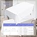 BIGTONE 12 Pack White Rectangle Tablecloth 60 x 102 Inch, Cross Ribbon Packing Reusable Table Clothes for 6 Foot Tables, Wrinkle Resistant Polyester Fabric Table Cover for Wedding, Party, Banquet