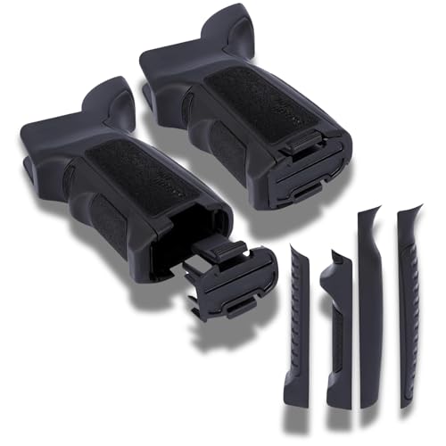 IMI Defense - Tactical Crossbow Grip with Interchangeable Panels – Ergonomic Polymer Handle with Built-in Storage for Gear or Accessories – Compatible with Most Crossbows - Black