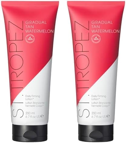St. Tropez Gradual Tan Watermelon Loción Bronceadora Firmeza Cuerpo A La Sandía, Antioxidante, tono de piel medio - 1 Unidad (Paquete de 2)