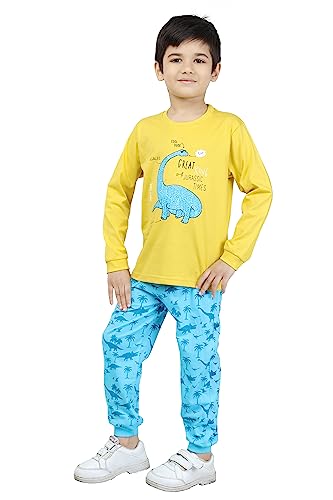 Image of BABA AND BABY Long Sleeves Round Neck T-Shirt and Pant Set for Baby Boys