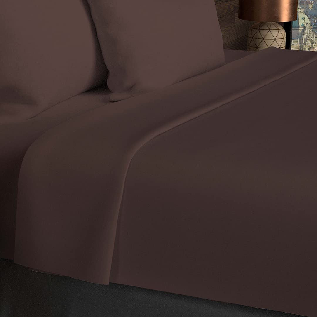 Soleil d'ocre, Flat Sheet, Cotton, 57 Threads, Brown, 240 x 290 cm